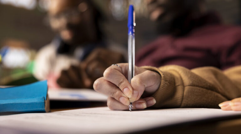 Team of university colleagues are doing research for a class project