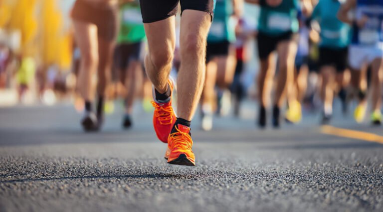 marathon runners, AI generated